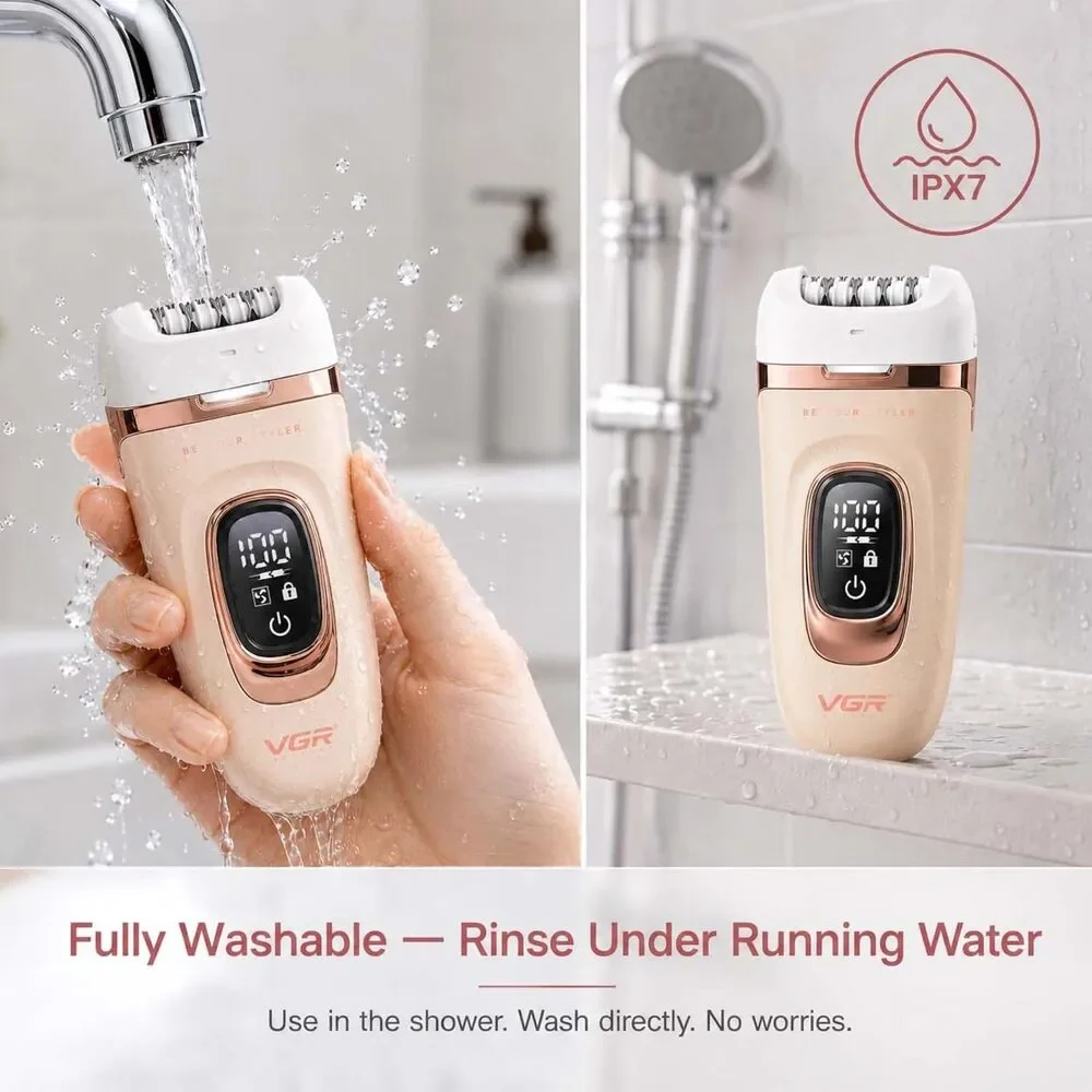 3-in-1 Women's Epilator Shaver & Callus Remover V-762 Pink